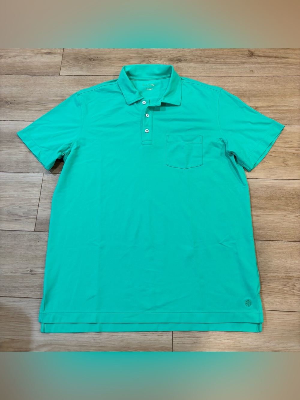 Lilly Pulitzer Mens Green Performance Polo Golf Shirt Large L stretch